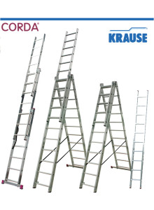 Професионална трираменна алуминиева стълба KRAUSE CORDA 3x11, 3.10m